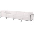 Flash Furniture Hercules Imagination Series Leather 4-Piece Lounge Set, White (ZBIMAGSET8WH)