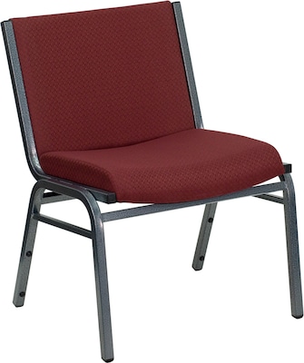 Flash Furniture Hercules Series 1000lb Capacity Big and Tall Extra-Wide Fabric Stack Chair; Burgundy