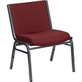Flash Furniture Hercules Series 1000lb Capacity Big and Tall Extra-Wide Fabric Stack Chair; Burgundy