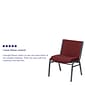 Flash Furniture Hercules Series 1000lb Capacity Big and Tall Extra-Wide Fabric Stack Chair; Burgundy