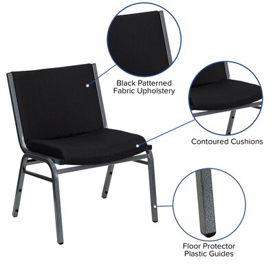 Flash Furniture Hercules Series Fabric Accent Chair, Black (XU60555BK)