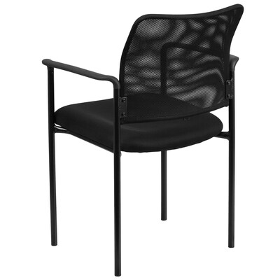 Flash Furniture Jana Mesh Stackable Side Chair with Arms, Black (GO5162)