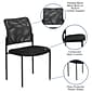 Flash Furniture Mesh Comfortable Stackable Steel Side Chair, Black (GO5152)