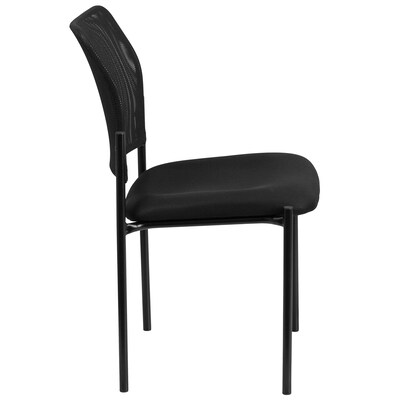 Flash Furniture Mesh Comfortable Stackable Steel Side Chair, Black (GO5152)