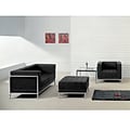 Flash Furniture LeatherSoft Modular Reception Grouping Set with Ottoman, Black (ZBIMAGSET11)