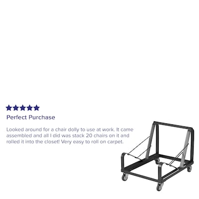 Flash Furniture HERCULES™ Steel Sled Base Stack Chair Dolly, Black
