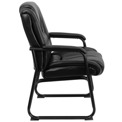 Flash Furniture Leather Guest Chair, Black (GO2138)