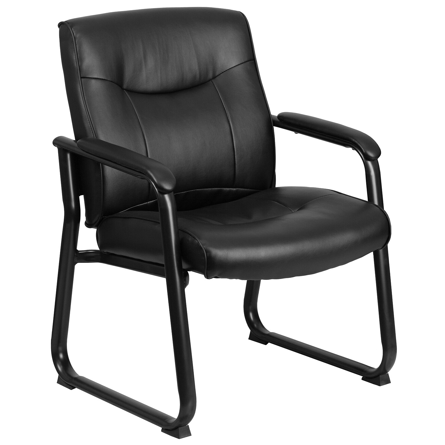 Flash Furniture HERCULES Faux Leather Reception Chair, Black (GO2136)