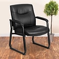 Flash Furniture HERCULES Faux Leather Reception Chair, Black (GO2136)