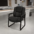 Flash Furniture Leather Guest Chair, Black (GO2138)