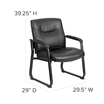 Flash Furniture HERCULES Faux Leather Reception Chair, Black (GO2136)