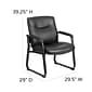 Flash Furniture HERCULES Faux Leather Reception Chair, Black (GO2136)