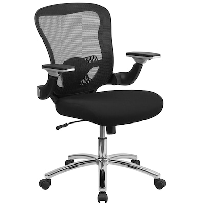 Flash Furniture Sam Ergonomic Mesh Swivel Mid-Back Executive Office Chair, Black (GOWY872)