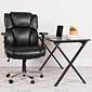 Flash Furniture HERCULES Series LeatherSoft Swivel 24/7 Intensive Use Big & Tall Executive Office Chair, Black (GO2149LEA)