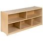 Flash Furniture 24"H x 48"L Wooden 5 Section School Classroom Storage Cabinet, Natural (MKSTRG006)