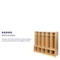 Flash Furniture 48"H x 48"L Wooden 5 Section School Coat Locker, Natural (MKLCKR001)