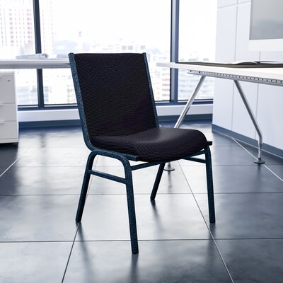 Flash Furniture HERCULES Series Fabric Stack Chair, Black Dot (XU60153BK)