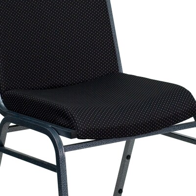 Flash Furniture HERCULES Series Fabric Heavy Duty Stack Chair, Black Dot, 4 Pack (4XU60153BK)