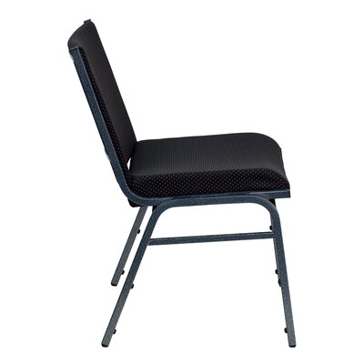 Flash Furniture HERCULES Series Fabric Stack Chair, Black Dot (XU60153BK)