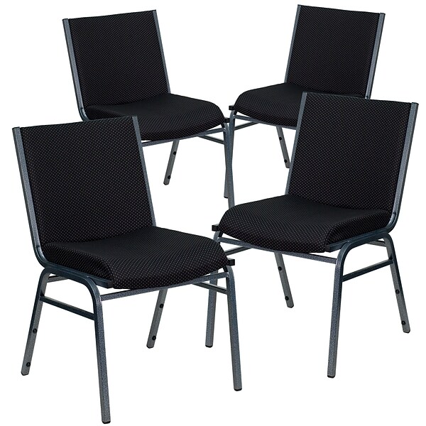 Flash Furniture HERCULES Fabric Office Chair, Black Dot, 4/Pack (XU-60153-BK-GG)