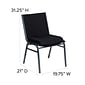 Flash Furniture HERCULES Series Fabric Heavy Duty Stack Chair, Black Dot, 4 Pack (4XU60153BK)