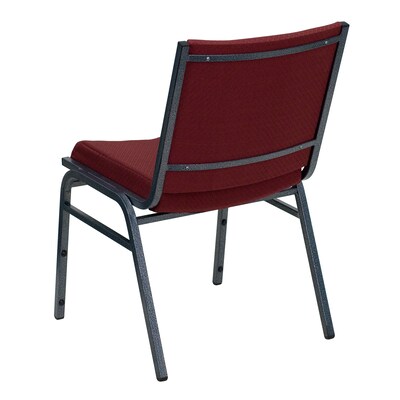 Flash Furniture HERCULES Series Fabric Stack Chair, Burgundy Patterned (XU60153BY)