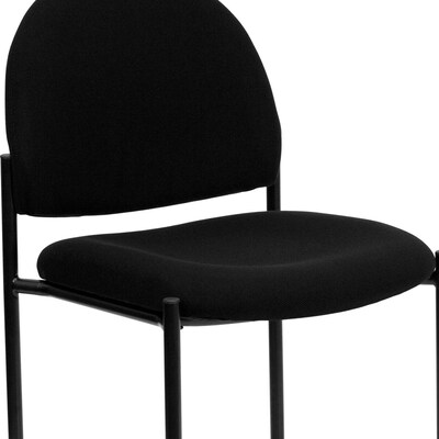 Flash Furniture Tania Fabric Stackable Side Reception Chair, Black (BT5151BK)