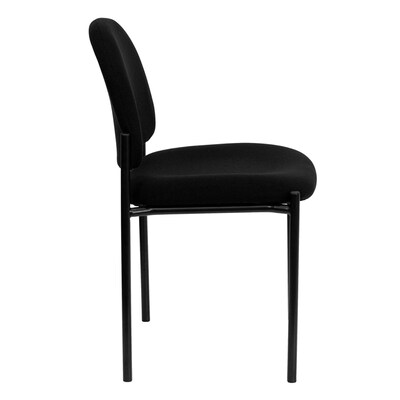 Flash Furniture Tania Fabric Stackable Side Reception Chair, Black (BT5151BK)