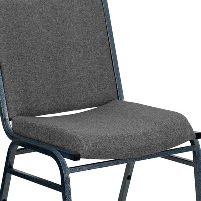 Flash Furniture HERCULES Series Fabric Heavy Duty Stack Chair, Gray, 4 Pack (4XU60153GY)