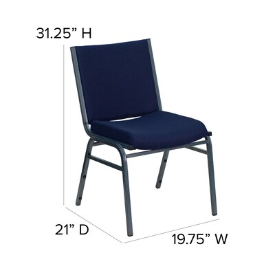 Flash Furniture HERCULES Series Fabric Stack Chair, Navy Blue Dot (XU60153NVY)