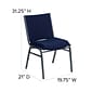 Flash Furniture HERCULES Series Fabric Stack Chair, Navy Blue Dot (XU60153NVY)