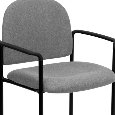 Flash Furniture Tiffany Fabric Stackable Side Reception Chair with Arms, Gray (BT5161GY)