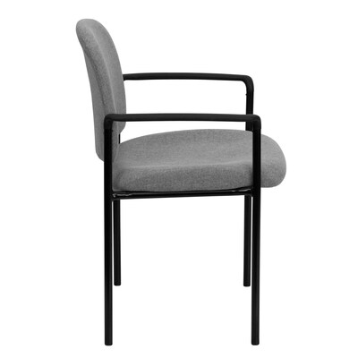 Flash Furniture Tiffany Fabric Stackable Side Reception Chair with Arms, Gray (BT5161GY)