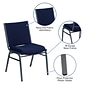 Flash Furniture HERCULES Series Fabric Stack Chair, Navy Blue Dot (XU60153NVY)