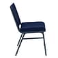 Flash Furniture HERCULES Series Fabric Stack Chair, Navy Blue Dot (XU60153NVY)