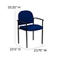 Flash Furniture Tiffany Fabric Stackable Side Reception Chair with Arms, Navy (BT5161NVY)