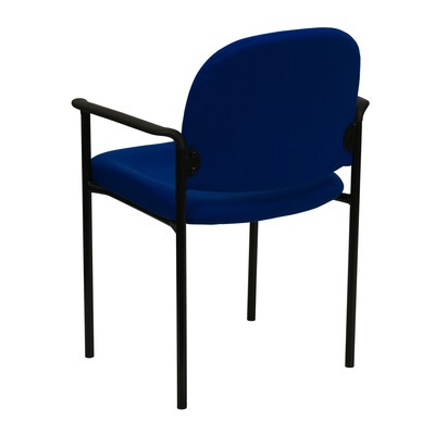 Flash Furniture Tiffany Fabric Stackable Side Reception Chair with Arms, Navy (BT5161NVY)