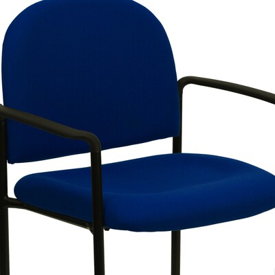 Flash Furniture Tiffany Fabric Stackable Side Reception Chair with Arms, Navy (BT5161NVY)