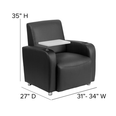 Flash Furniture Leather Guest Chair, Black (BT8217BK)