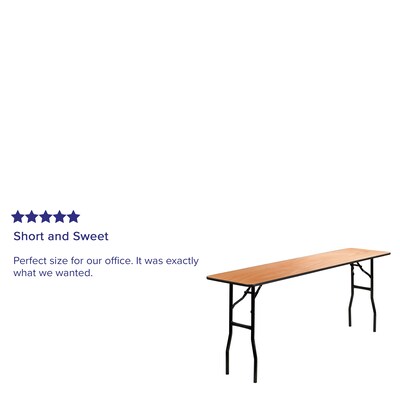 Flash Furniture Training Room Table, 18"D x 72"W, Wood Grain (YT-WTFT18X72-TBL-GG)