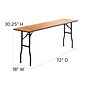 Flash Furniture Training Room Table, 18"D x 72"W, Wood Grain (YT-WTFT18X72-TBL-GG)