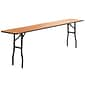 Flash Furniture Gael Training Room Table, 96" x 18", Natural Wood Grain (YTWTFT18X96TBL)