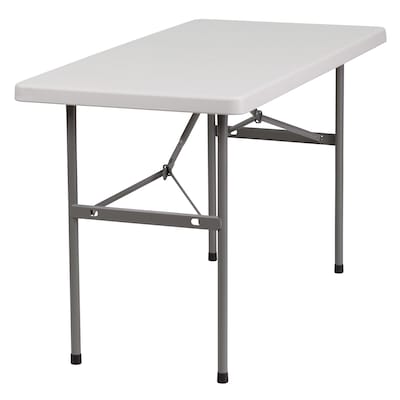 Flash Furniture Kathryn Folding Table, 48 x 24, Granite White (RB2448)