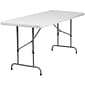 Flash Furniture Kathryn Folding Table, 72" x 30", Granite White (RB3072ADJ)