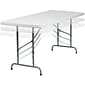 Flash Furniture Kathryn Folding Table, 72" x 30", Granite White (RB3072ADJ)