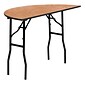 Flash Furniture 48'' Half-Round Wood Folding Banquet Table, Black/Natural