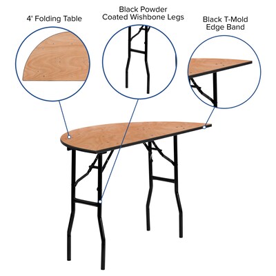 Flash Furniture Furman Folding Table, 48" x 24", Natural (YTWHRFT48HF)