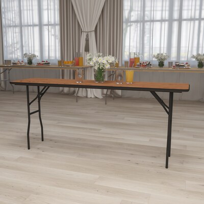 Flash Furniture Training Room Table, 18D x 72W, Wood Grain (YT-WTFT18X72-TBL-GG)