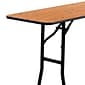 Flash Furniture Training Room Table, 18"D x 96"W, Wood Grain (YT-WTFT18X96-TBL-GG)