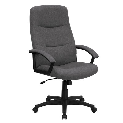 Flash Furniture Rochelle Fabric Swivel High Back Executive Office Chair, Gray (BT134AGY)